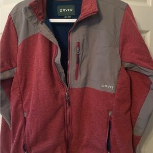 Orvis Burgundy and Taupe Jacket